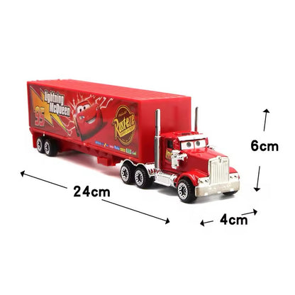 7PCS/Set Disney Pixar Car 3 Lightning m/c/Queen Jackson Storm Mack Truck 1:55 Diecast Metal Car Model Kids Toys Boy Christmas Gift