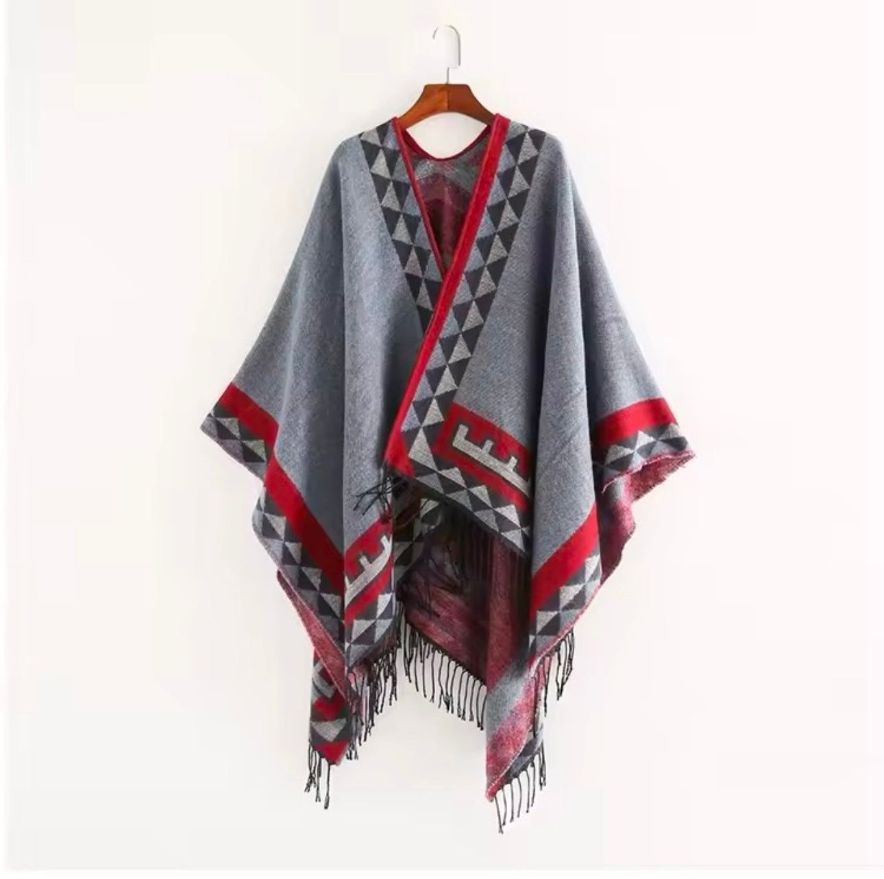 New cashmere pashmina wool scarf split thickened autumn and winter shawl Women cape UK