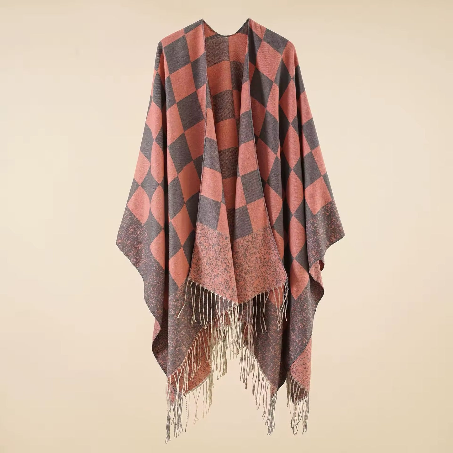 New cashmere pashmina wool scarf split thickened autumn and winter shawl Women cape UK