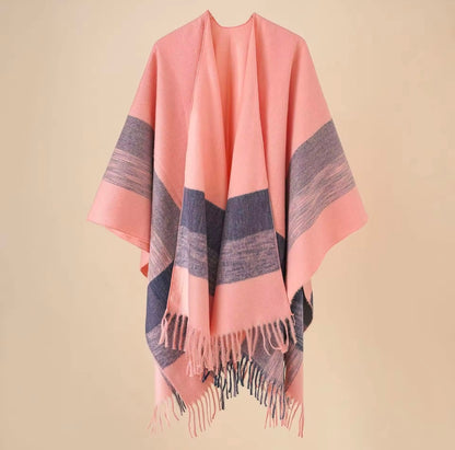 New cashmere pashmina wool scarf split thickened autumn and winter shawl Women cape UK