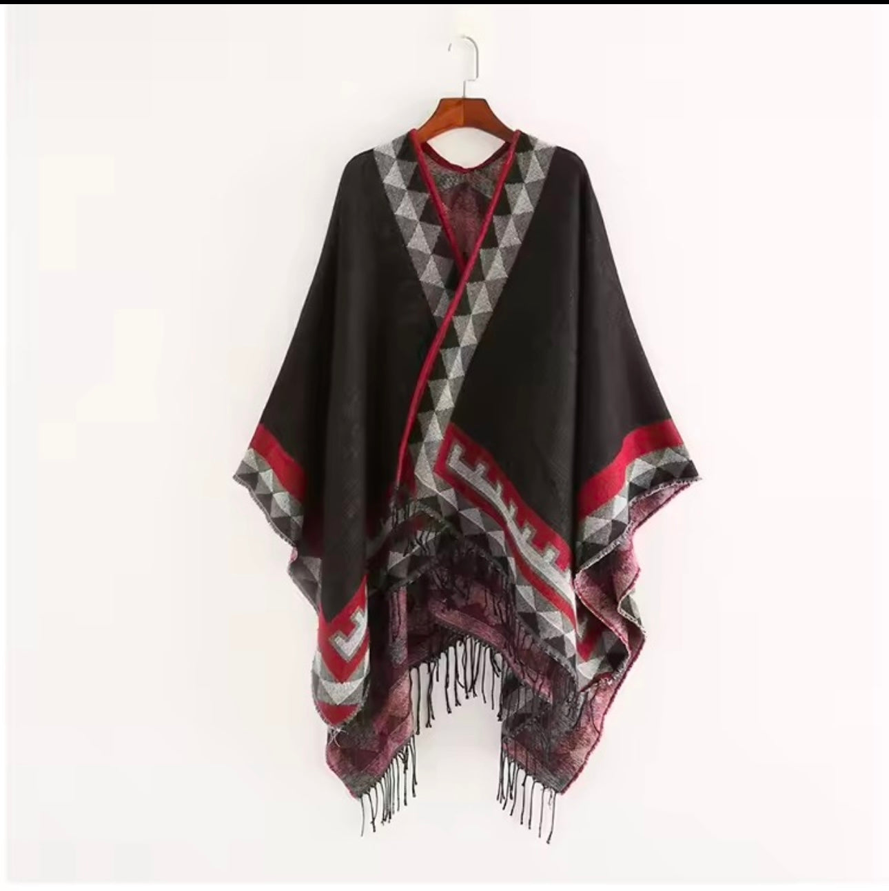 New cashmere pashmina wool scarf split thickened autumn and winter shawl Women cape UK