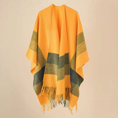 New cashmere pashmina wool scarf split thickened autumn and winter shawl Women cape UK