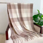 New Women Checked Pattern Cashmere Touch Scarf - Warm Fringe Pashmina Shawl Bufanda UK