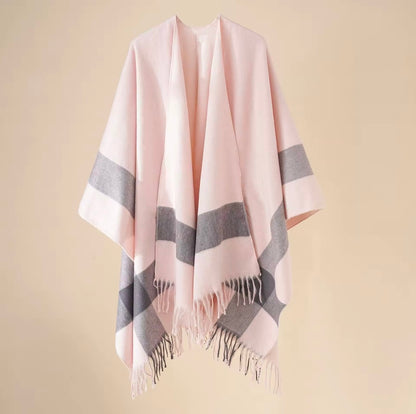 New cashmere pashmina wool scarf split thickened autumn and winter shawl Women cape UK