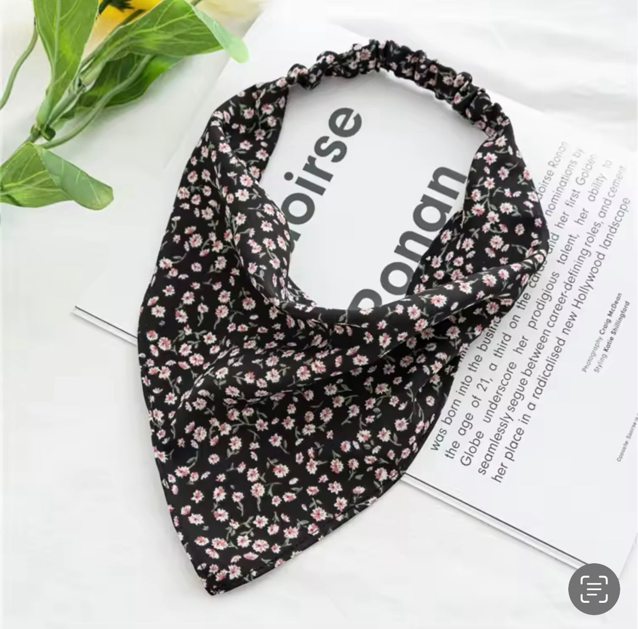 New Summer Accessory Vintage Print Flower Beach Bandana Accessory Hair Scarf Fashion Elastic Rubber Headbands for Hair Accessories UK