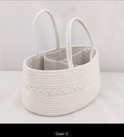 Multifunctional Travel Out Portable Mommy Bag Cotton Rope Diaper Bag Diaper Storage Bag Baby Diaper Storage Basket Home Beddings