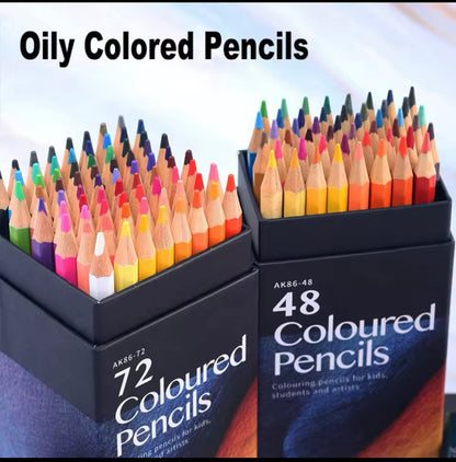 Professional Oil Wood Pencils, Soft Watercolor Pencil for School Draw Sketch, Art Supplies, 12,24,48,72,120,160 Colours Kids Accessories