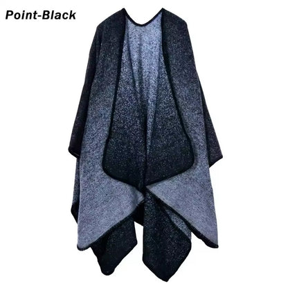 New cashmere pashmina wool scarf split thickened autumn and winter shawl Women cape UK