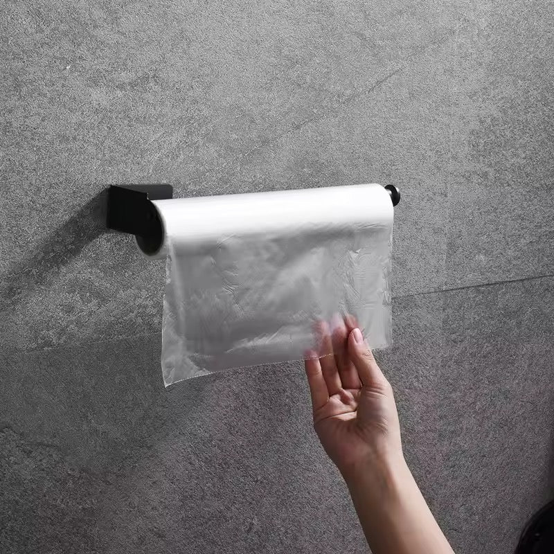 Adhesive Paper Towel Holder Toilet Roll Paper Holder Bathroom Punch-Free Roll Paper Holder Home Refined Restroom