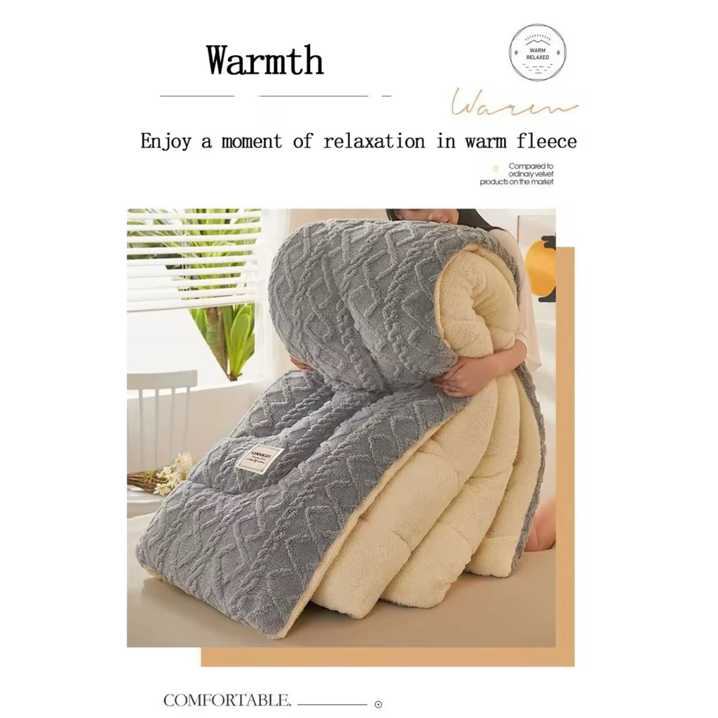 New Super Thick Winter Warm Blanket for Bed Artificial Lamb Cashmere Weighted Blankets Soft Comfortable Warmth Quilt Comforter Home Beddings