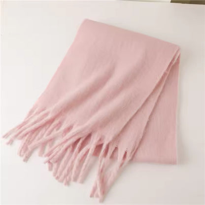 New Women Woollen Cashmere Touch Scarf for Women - Warm Fringe Pashmina Shawl Bufanda UK