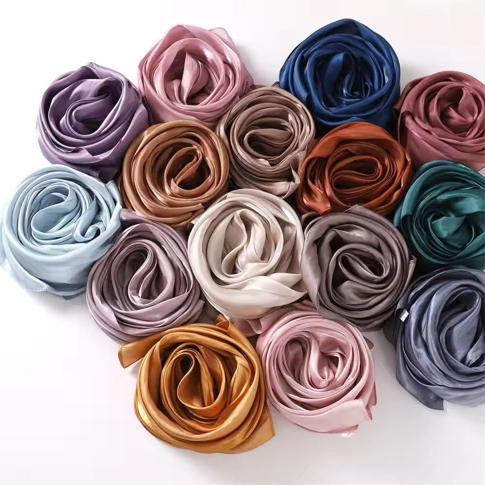 New Women Glimmer Shiny Women Hijab Scarf Muslim Long Scarves Light Weight Soft Turban Shawl Organza Satin Shimmer Scarf UK