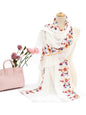 New Women Embroidered Scarf Elegant and Versatile for Women Embroidered Flower Long Summer Sunscreen Scarves Echarpe Shawl Large Wrap UK