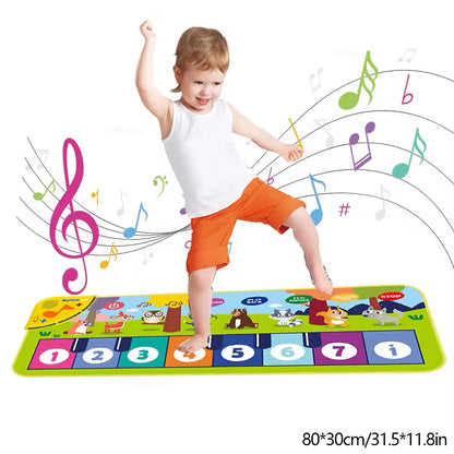 Piano Mat for Kids Toys Toddlers Floor Keyboard Dance Mat Baby Fitness Play Animal Music Blanket Instrument Toys Girl Boy Gift