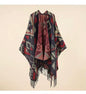 New cashmere pashmina wool scarf split thickened autumn and winter shawl Women cape UK