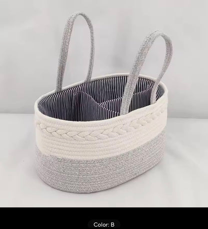 Multifunctional Travel Out Portable Mommy Bag Cotton Rope Diaper Bag Diaper Storage Bag Baby Diaper Storage Basket Home Beddings