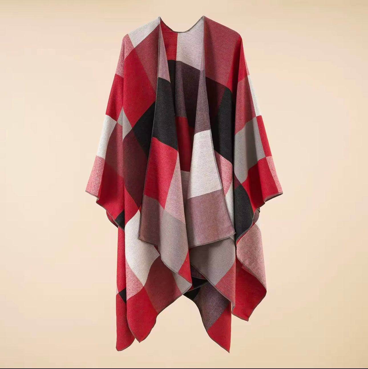 New cashmere pashmina wool scarf split thickened autumn and winter shawl Women cape UK