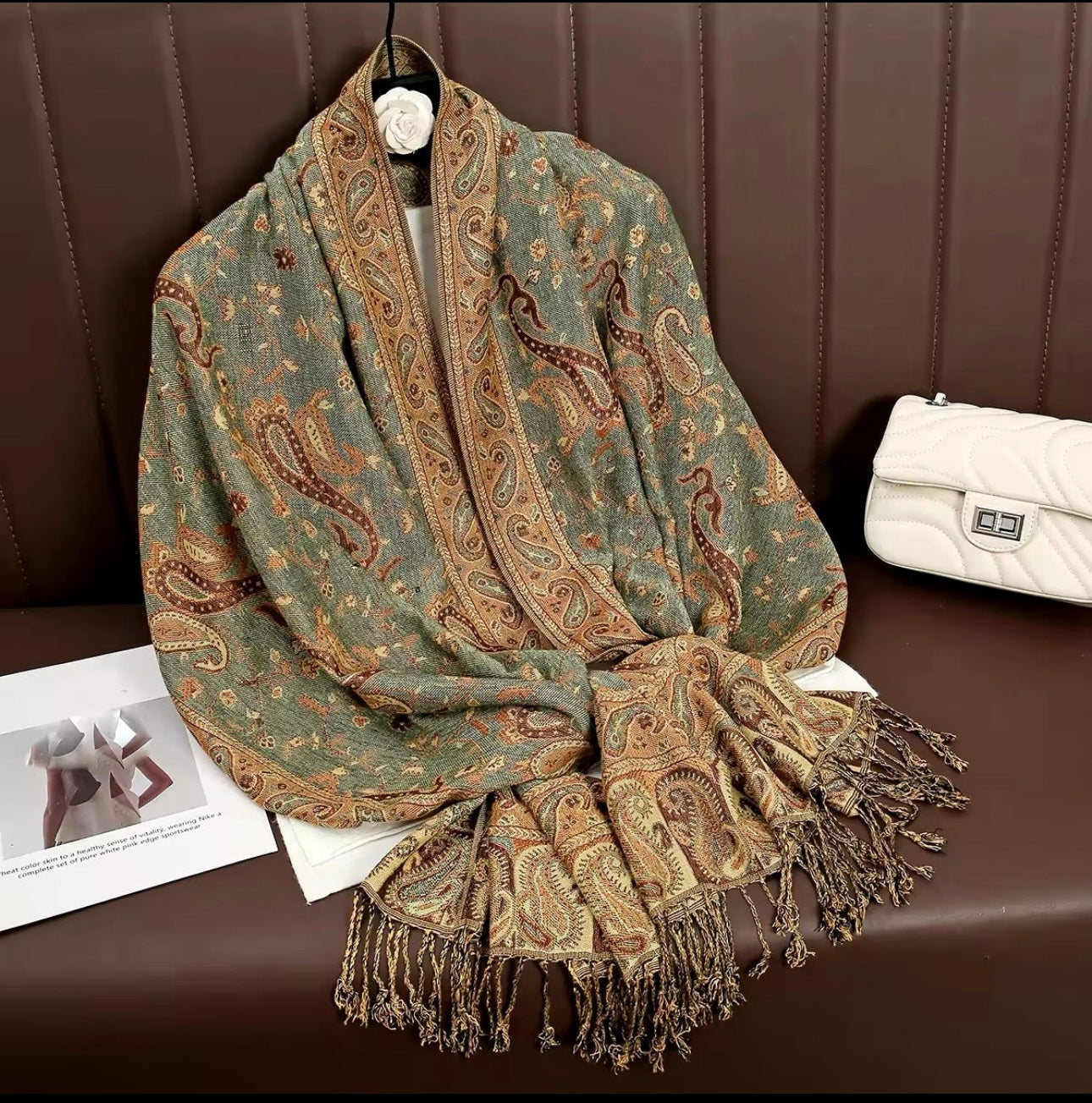 New Luxury Women Classic Pashmina  Cashmere Touch Bohemia Scarf - Warm Fringe Pashmina Shawl Bufanda UK