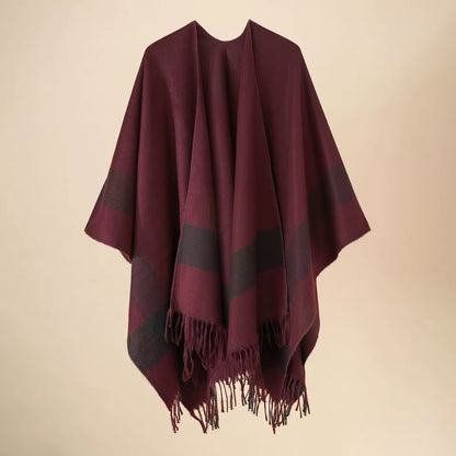 New cashmere pashmina wool scarf split thickened autumn and winter shawl Women cape UK