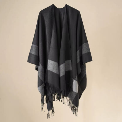 New cashmere pashmina wool scarf split thickened autumn and winter shawl Women cape UK