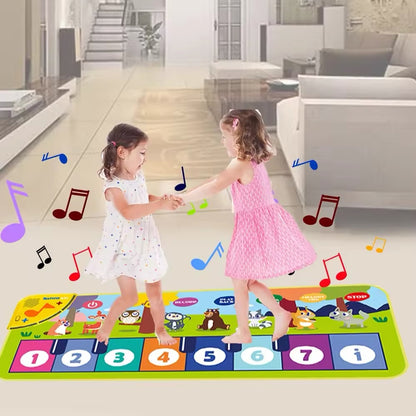 Piano Mat for Kids Toys Toddlers Floor Keyboard Dance Mat Baby Fitness Play Animal Music Blanket Instrument Toys Girl Boy Gift