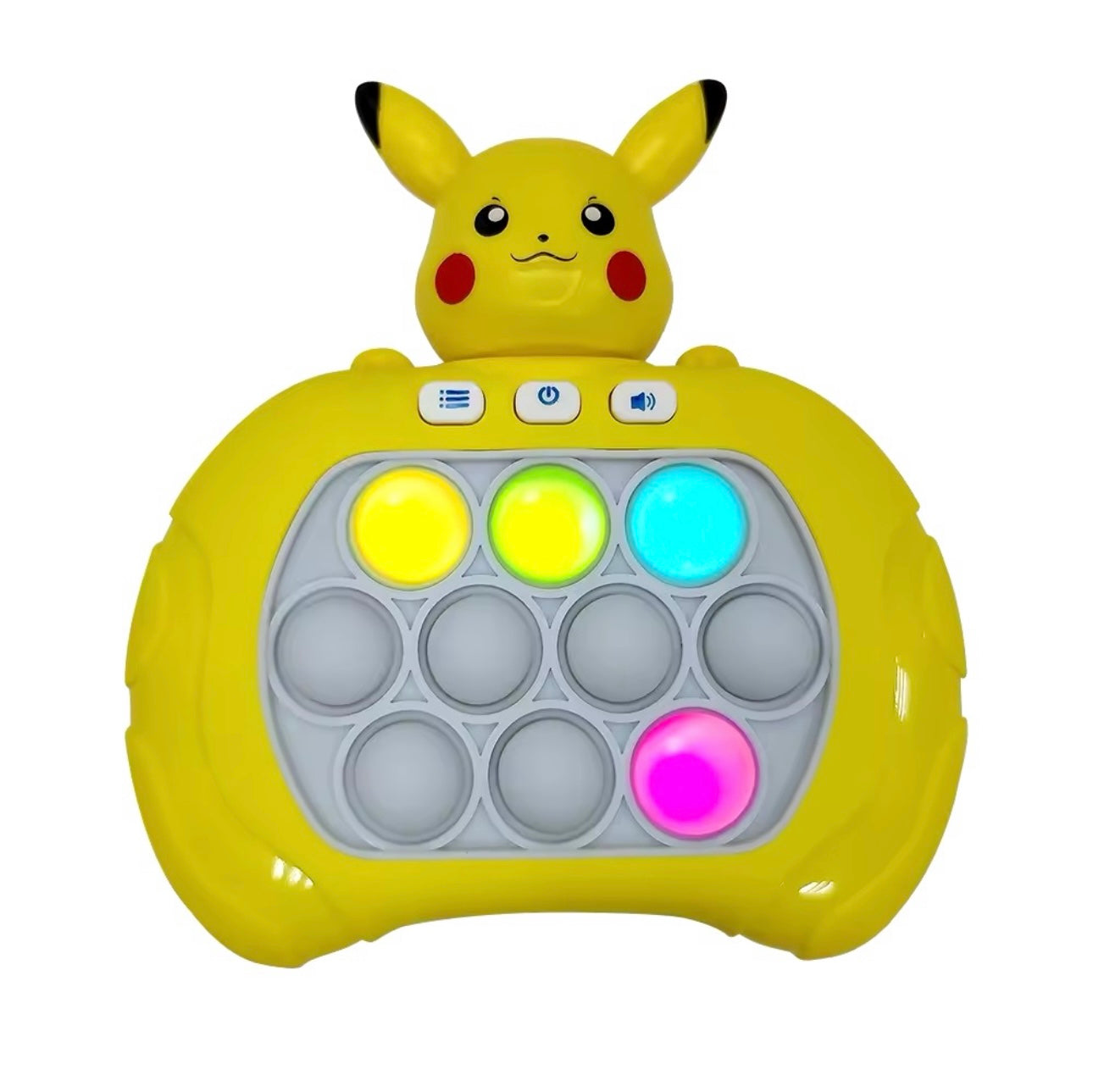 New Pikachu Quick Push Game Pop Up Fidget Bubble Electronic Pop it Pro Game Light AntiStress Toys For Adult Kids Toys Gift