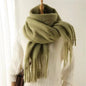 New Women Woollen Cashmere Touch Scarf for Women - Warm Fringe Pashmina Shawl Bufanda UK