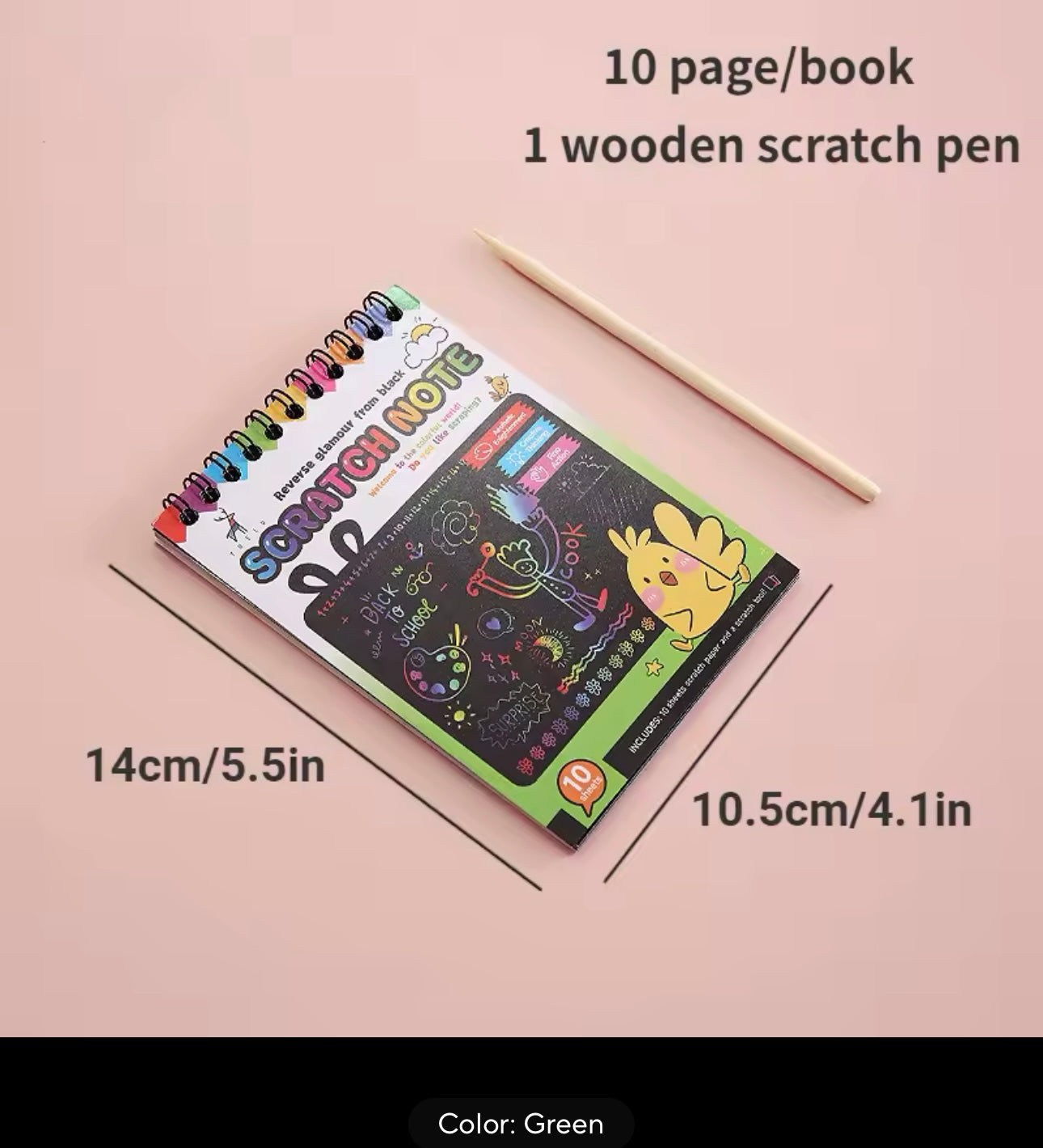 Montessori Painting Note Scratch Art Paper DIY Graffiti Book Children Magic Rainbow Scraping Drawing Notepad Educational Kids Toys