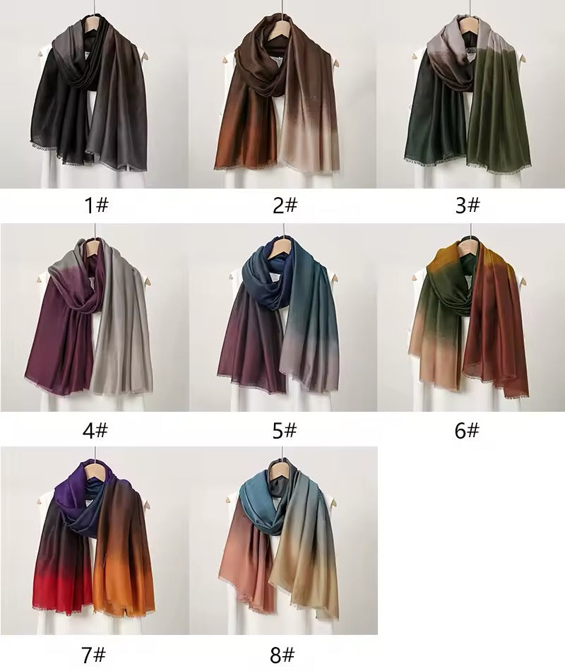 New Women Silk Satin Scarf Luxury Hijab Women Soft Beach Scarves Echarpe Shawl Large Wrap UK