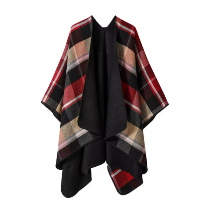 New cashmere pashmina wool scarf split thickened autumn and winter shawl Women cape UK